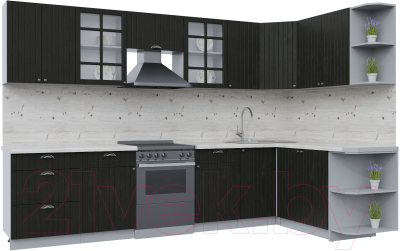 Готовая кухня Интерлиния Берес 1.7x3.2 правая - фото