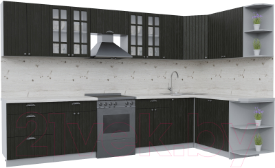 Готовая кухня Интерлиния Берес 1.7x3.4 правая - фото