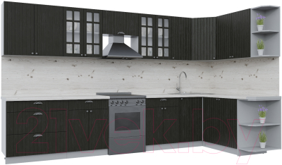 Готовая кухня Интерлиния Берес 1.7x3.6 правая - фото