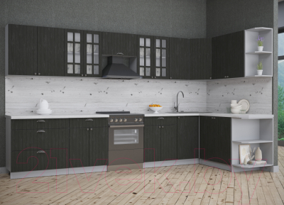 Готовая кухня Интерлиния Берес 1.7x3.6 правая