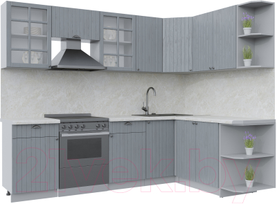 Готовая кухня Интерлиния Берес 1.7x2.6 правая - фото