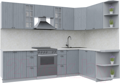 Готовая кухня Интерлиния Берес 1.7x2.8 правая - фото