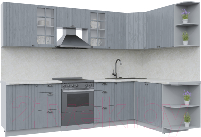 Готовая кухня Интерлиния Берес 1.7x2.9 правая - фото