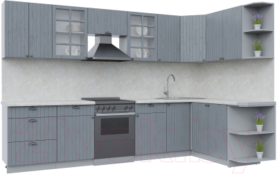 Готовая кухня Интерлиния Берес 1.7x3.2 правая - фото