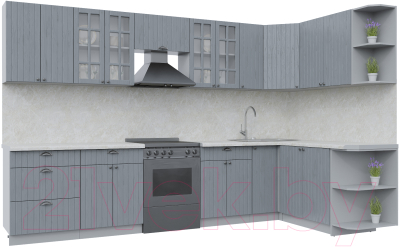 Готовая кухня Интерлиния Берес 1.7x3.3 правая - фото