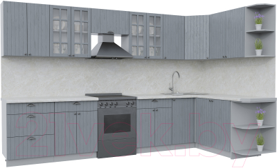 Готовая кухня Интерлиния Берес 1.7x3.4 правая - фото