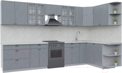 Готовая кухня Интерлиния Берес 1.7x3.5 правая - фото