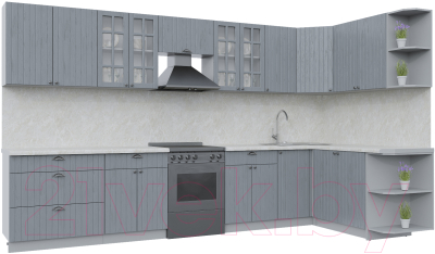 Готовая кухня Интерлиния Берес 1.7x3.6 правая - фото