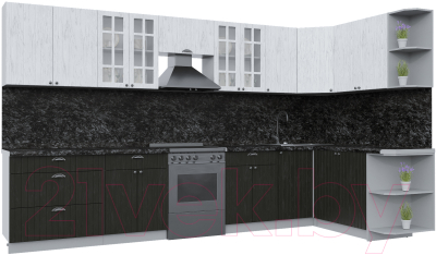 Готовая кухня Интерлиния Берес 1.7x3.6 правая - фото