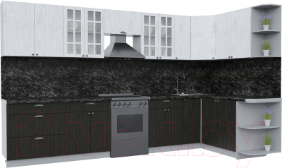 Готовая кухня Интерлиния Берес 1.7x3.5 правая - фото