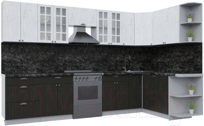 Готовая кухня Интерлиния Берес 1.7x3.3 правая - фото
