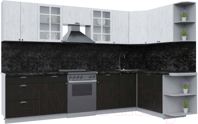 Готовая кухня Интерлиния Берес 1.7x3.2 правая - фото
