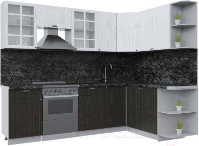 Готовая кухня Интерлиния Берес 1.7x2.6 правая - фото