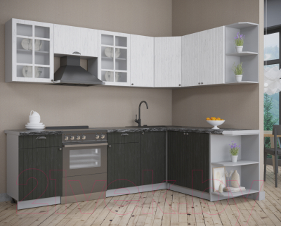 Готовая кухня Интерлиния Берес 1.7x2.6 правая