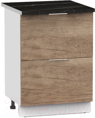 Шкаф-стол кухонный Интермебель Микс Топ ШСР 850-11-600 (дуб каньон/тунис) - фото