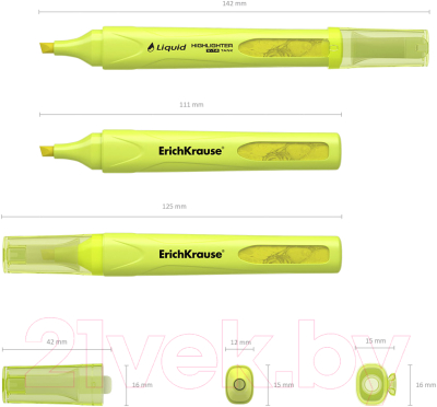 Текстовыделитель Erich Krause Liquid Visioline V-14 Neon / 56027