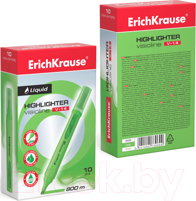 Текстовыделитель Erich Krause Liquid Visioline V-14 Neon / 56028