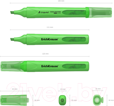 Текстовыделитель Erich Krause Liquid Visioline V-14 Neon / 56028