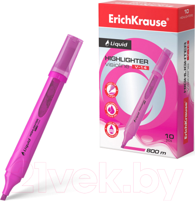 Текстовыделитель Erich Krause Liquid Visioline V-14 Neon / 56029