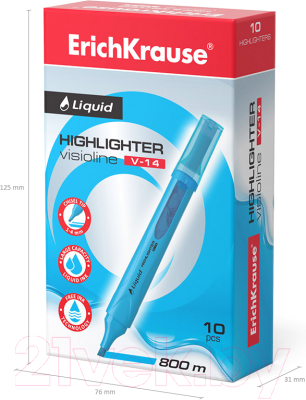 Текстовыделитель Erich Krause Liquid Visioline V-14 Neon / 56030