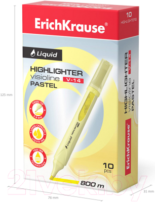 Текстовыделитель Erich Krause Liquid Visioline V-14 Pastel / 56023