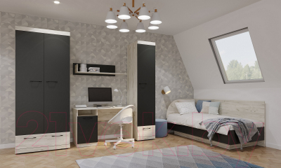 Полка Памир ПКС-12 (крафт белый/антрацит)