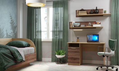 Полка Памир ПКС-12 (дуб сонома/сакраменто)