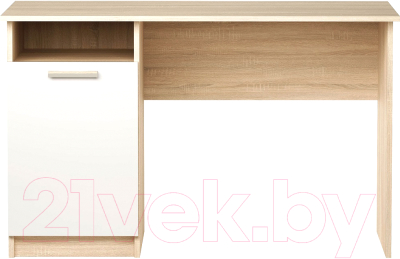 Письменный стол Памир ПКС-12 (дуб сонома/белый глянец)