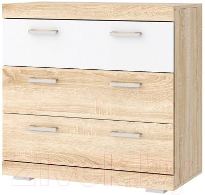 Комод Памир Соната КС-900 (дуб сонома/белый глянец) - фото