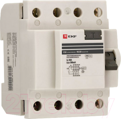 Устройство защитного отключения EKF PROxima / elcb-4-40-300S-em-pro - фото