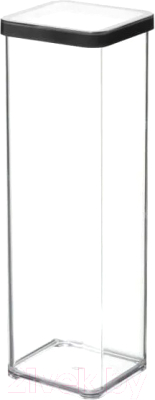 Емкость для хранения Rotho Loft Premium / 1160608080 (прозрачный/черный) - фото