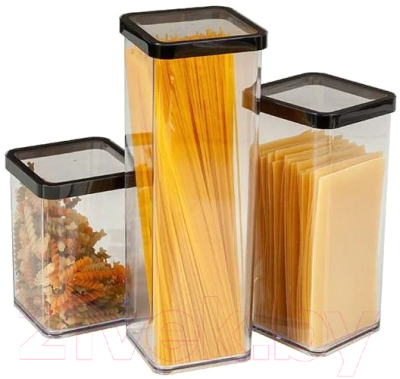 Емкость для хранения Rotho Loft Premium / 1160608080 (прозрачный/черный)