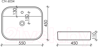 Умывальник Ceramica Nova Element CN6034