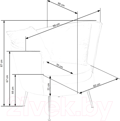 Кресло мягкое Halmar Almond