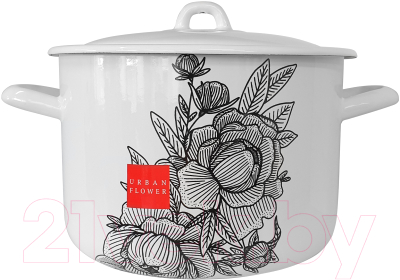 Кастрюля Лысьвенские эмали Urban flower 16141/4Э - фото