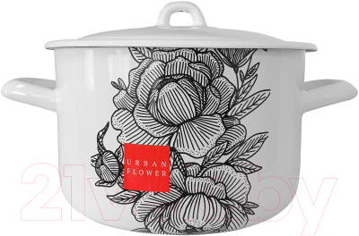 Набор кастрюль Лысьвенские эмали Urban flower 001/4Э