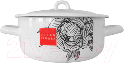 Набор кастрюль Лысьвенские эмали Urban flower 001/4Э