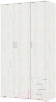 Шкаф Стендмебель Нельсон ШК 01 (дуб крафт белый) - фото