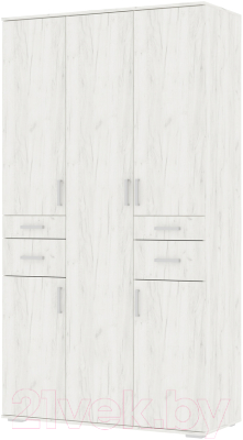 Шкаф Стендмебель Нельсон ШК 02 (дуб крафт белый) - фото