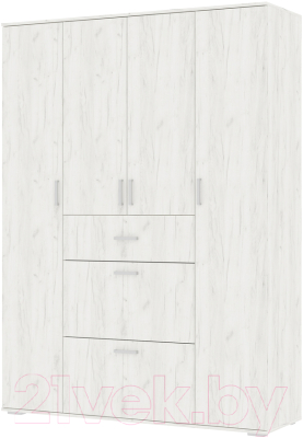 Шкаф Стендмебель Нельсон ШК 03 (дуб крафт белый) - фото