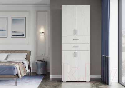 Шкаф Стендмебель Нельсон ШК 05 (дуб крафт белый)