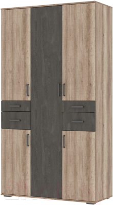 Шкаф Стендмебель Нельсон ШК 02 (железный камень/дуб каньон) - фото