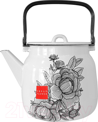Чайник Лысьвенские эмали Urban flower 2713/4 - фото