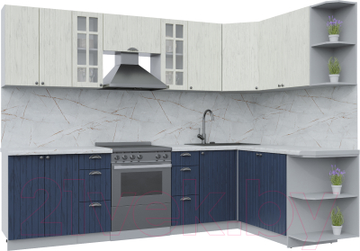 Готовая кухня Интерлиния Берес 1.7x2.8 правая - фото