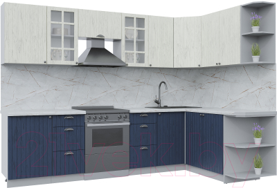 Готовая кухня Интерлиния Берес 1.7x2.9 правая - фото