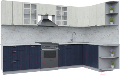 Готовая кухня Интерлиния Берес 1.7x3.2 правая - фото