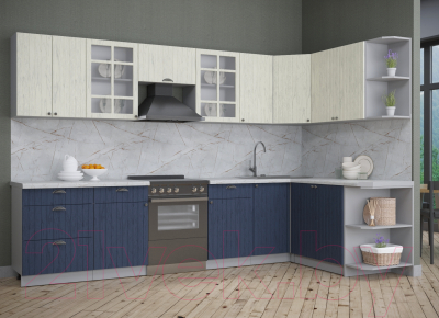 Готовая кухня Интерлиния Берес 1.7x3.2 правая