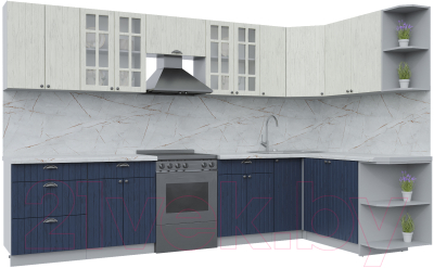 Готовая кухня Интерлиния Берес 1.7x3.3 правая - фото