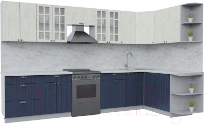 Готовая кухня Интерлиния Берес 1.7x3.4 правая - фото