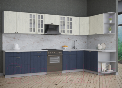 Готовая кухня Интерлиния Берес 1.7x3.5 правая